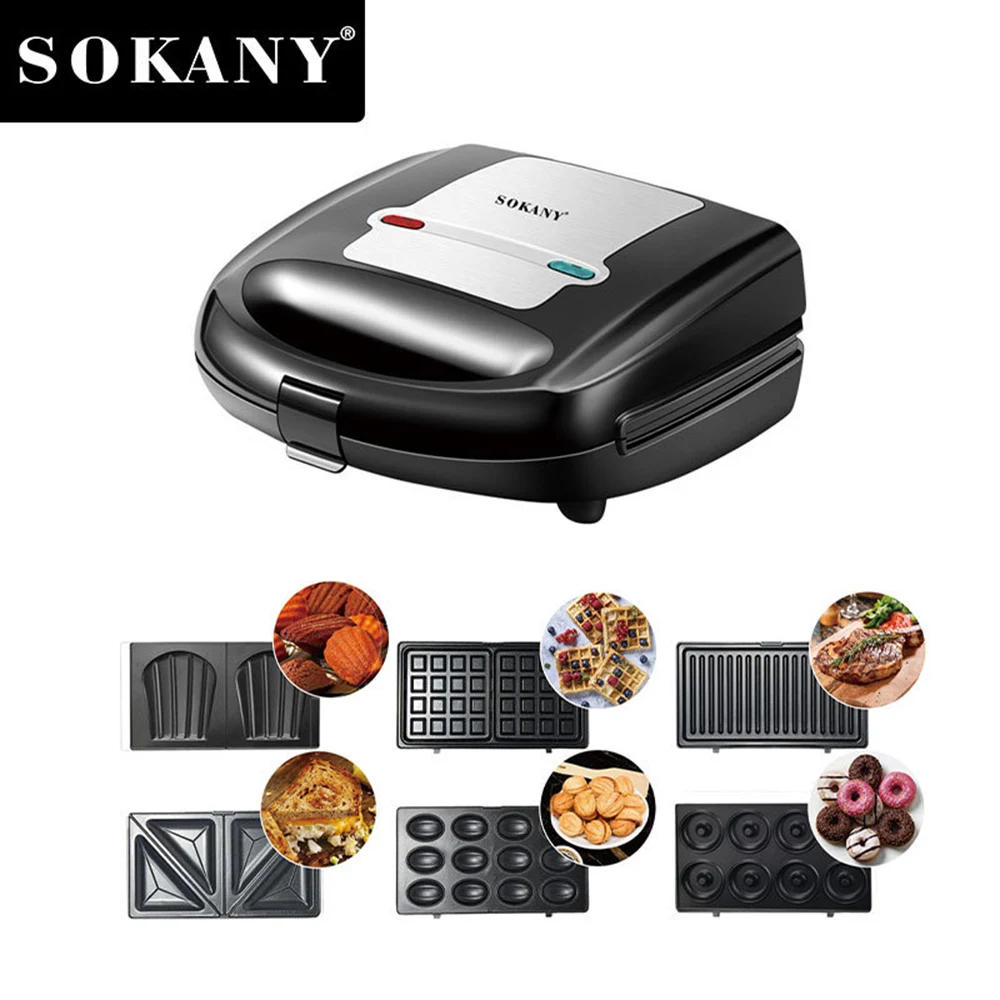 Description Picture 3 of item6-in-1 Electric Roaster, Anti-scald Handle, Physical Anti-stick Design, Contact Grill with Removable Non-stick Plate