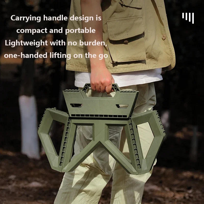 Description Picture 6 of itemOutdoor Portable Folding Stool Camping Portable Plastic Stool High Load-bearing Handle Mazza Camping Stool