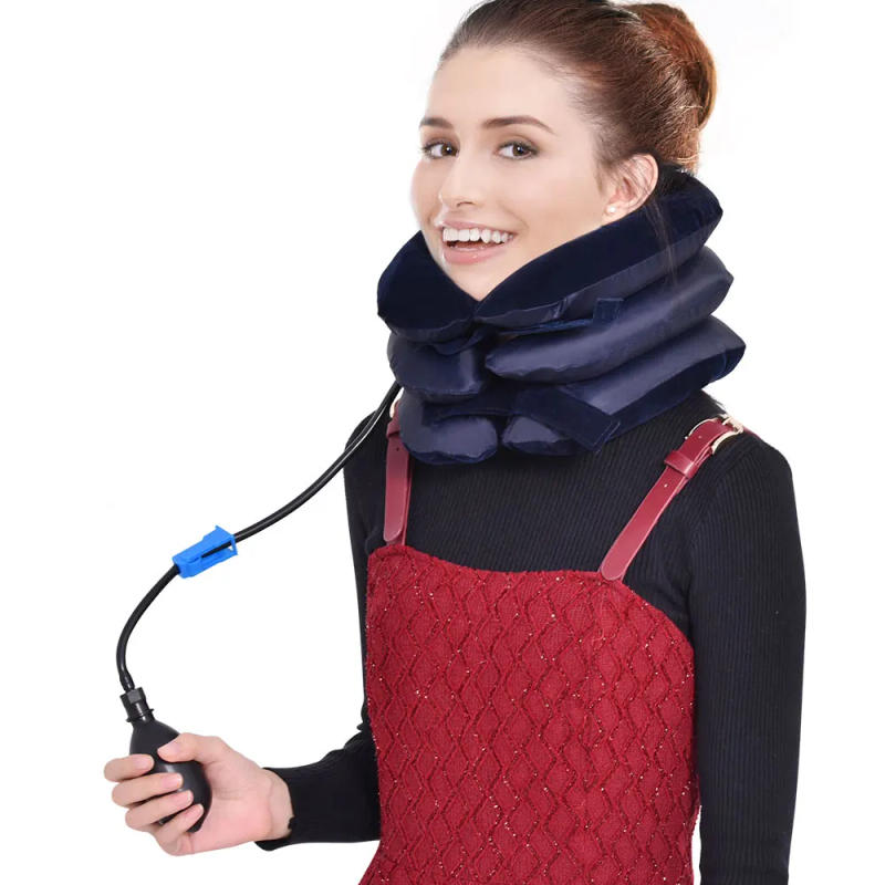 Description Picture 2 of itemInflatable Neck Collar Pillow Posture Correct Cervical Vertebra Ontlaster Orthopedic Shoulder Headache Pain Relief Tractor