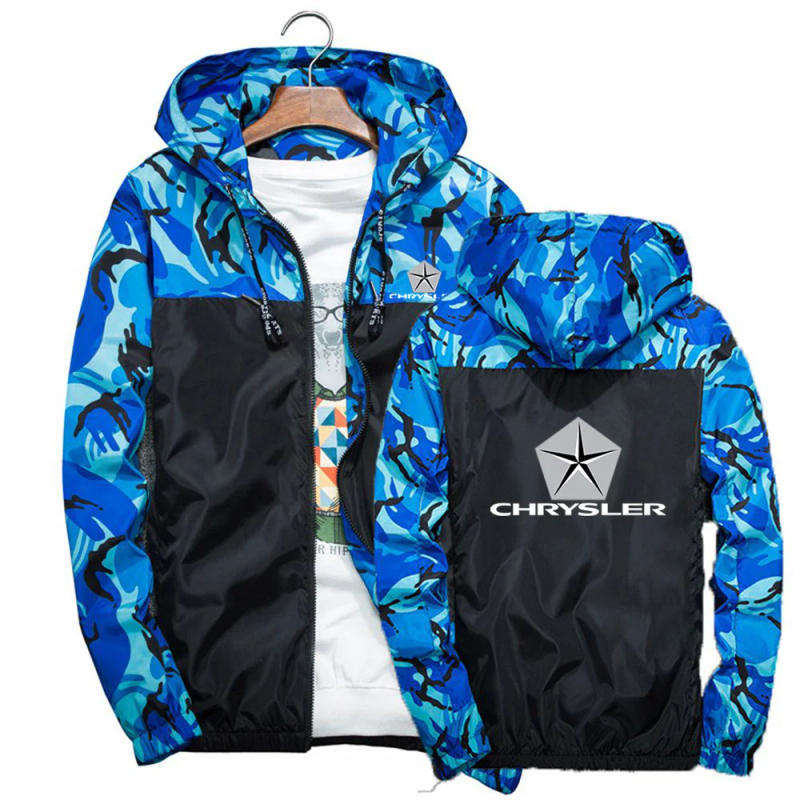 Description Picture 5 of itemChrysler 2023 Printing Men's Windbreaker Camouflage Patchwork Coats Fashionable Streetwear Jacket High Quality popular Clothes