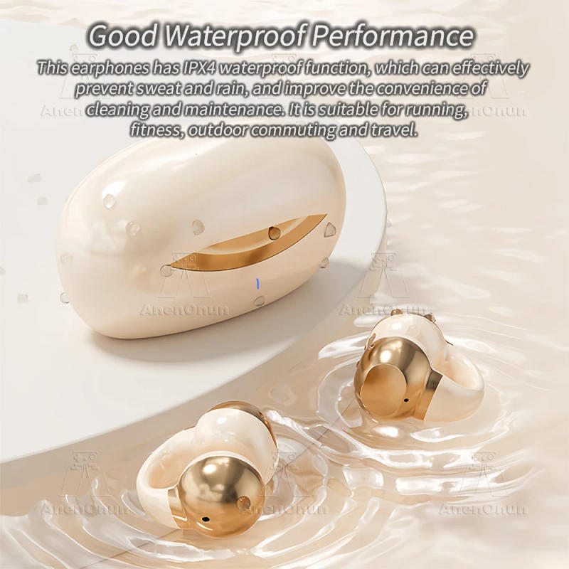 Description Picture 6 of itemTWS Earbuds Ear Clip Bluetooth 5.4 Earphones 28H Playtime ENC Noise Cancelling IPX4 Waterproof Handsfree for iOS/Android - White