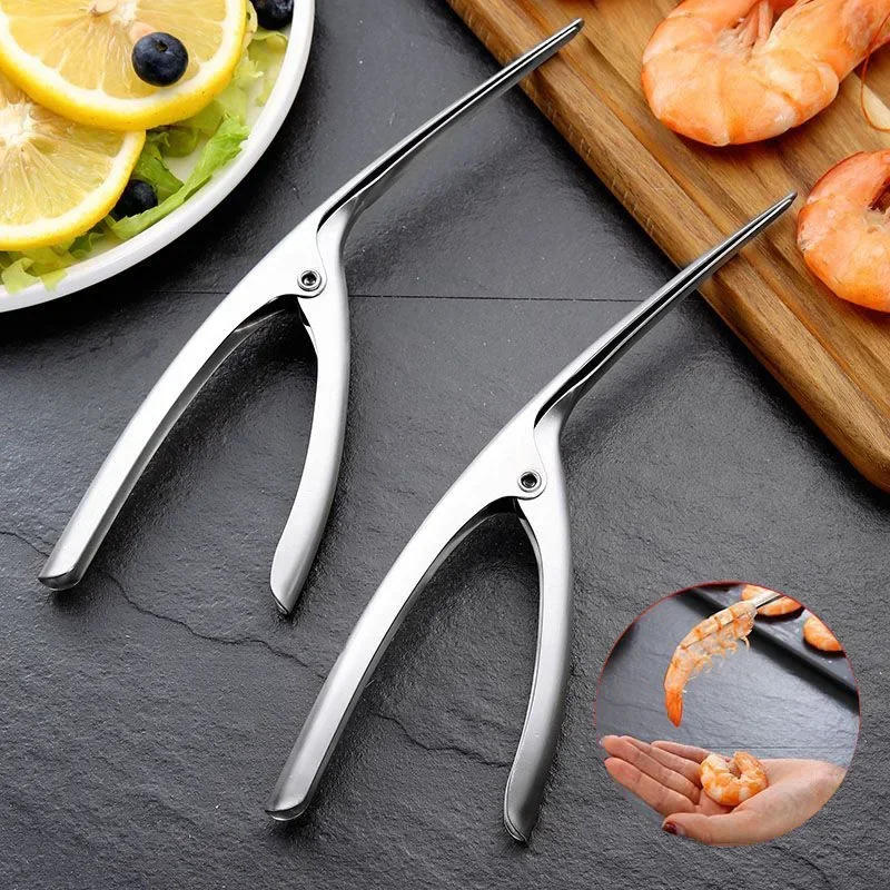 Description Picture 6 of itemStainless Steel Shrimp Stripper Peeler Shrimp Line Prawn Shell Peeler Durable Shrimp Cleaner Knife Kitchen Peeling Tools