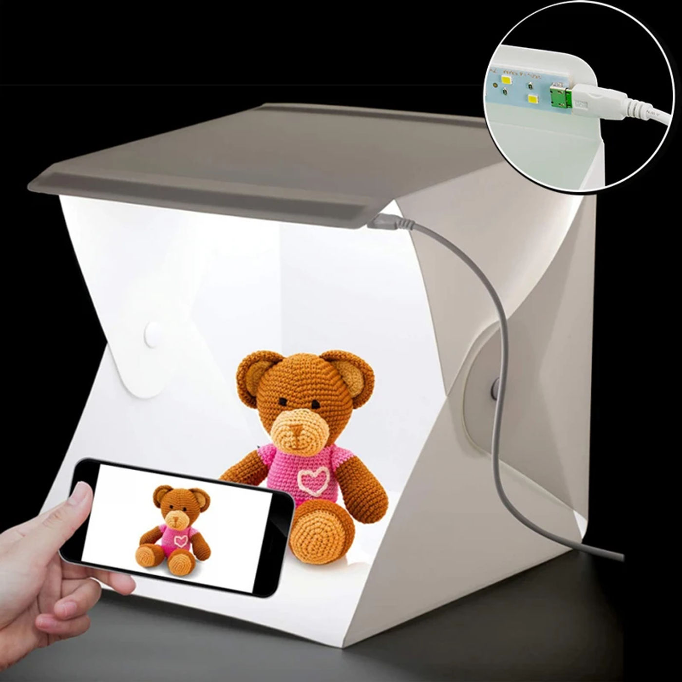 Description Picture 2 of itemSoftbox Light Folding Box For Photo Studio Led Cubes To Take Photos Products Shooting Tent Photography Lighting Softbox Kit Lamp