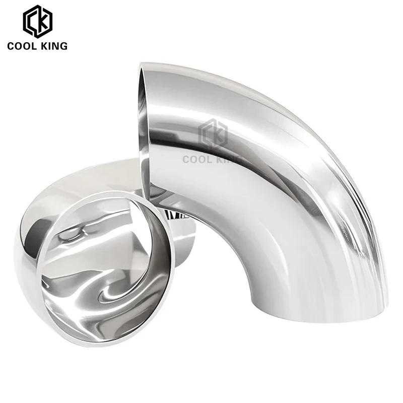 Description Picture 3 of itemFinishing Polish 12.7/19/25/32/38/51/76/102mm OD Butt Weld Elbow 90 Degree 304/316L Stainless Sanitary Pipe Fitting high quality