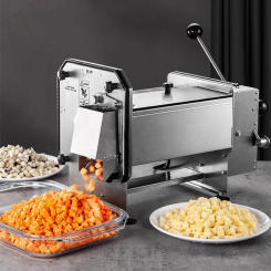 Commercial dicing machine Electric vegetable cutting carrot potato onion Fully automatic dicing vegetables and fruits