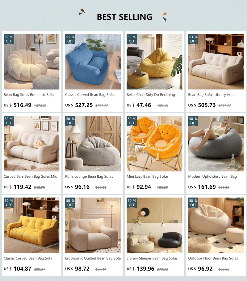Description Picture 2 of itemBean Bag Sofas Sofa Korea Sofy Do Salon Interior Bedroom Chair Outdoor Modern Designer Luxury Small Children's Modular Furniture