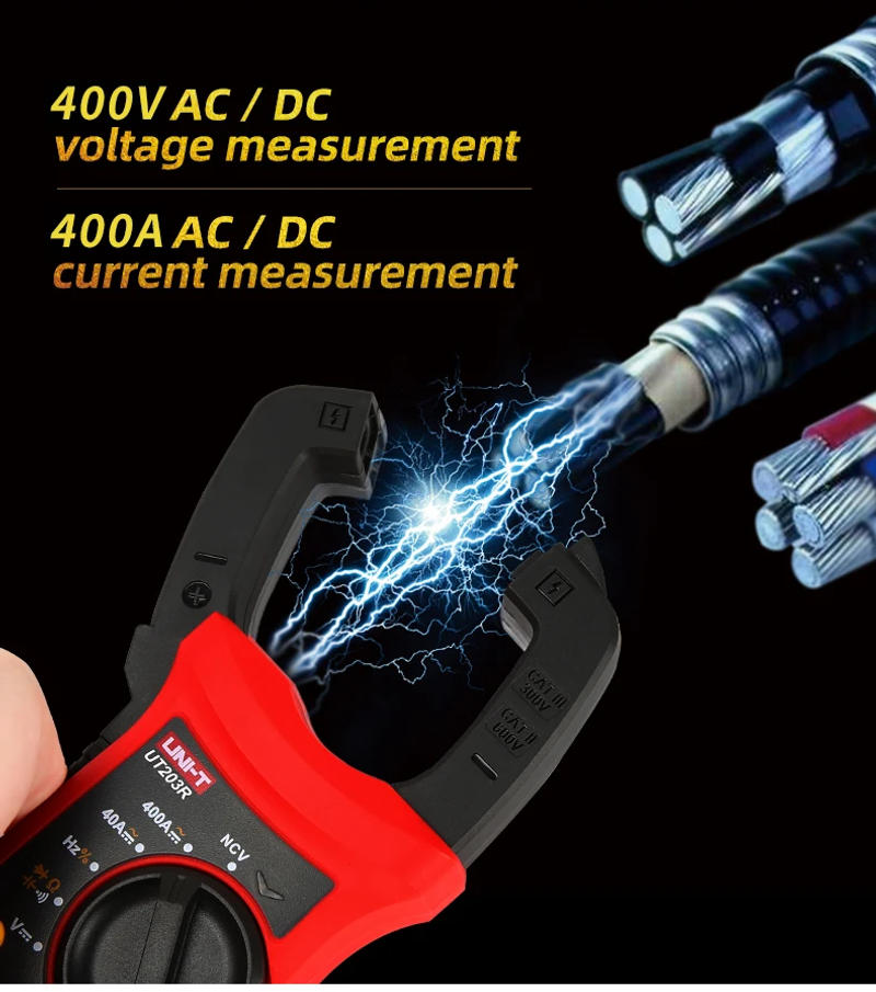 Description Picture 5 of itemUNI-T Digital Clamp Meters UT204R UT202F UT203R 400A 600A AC Current Clamp Multimeter High Precision Pliers Ammeter Voltmeter