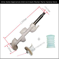 390mm Length Ice Cream Machine Beater Rod Scraper Blade Blender Ice Cream Makers Stir Bar Agitator Replacement Fitting