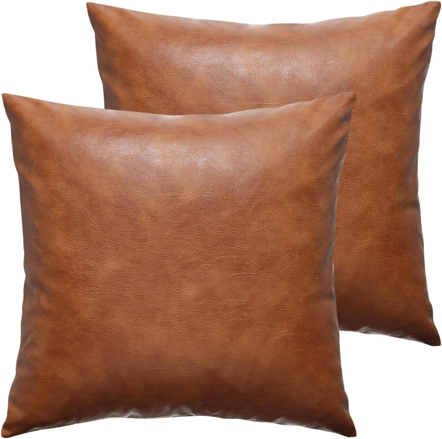 Description Picture 2 of itemLarge Throw Pillow Cover 50/60CM Faux Leather Decorative Cushion Cover Modern Solid Outdoor Luxury Pillowcase for Couch Sofa Bed