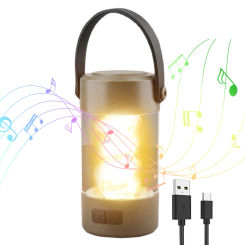 BT Speaker Camping Lantern USB Rechargeable Camping Light Waterproof Telescoping Tripod Outdoor Light for Outdoor