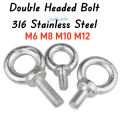 1/2/3/5pcs M6 M8 M10 M12 M14 M16 M18 M20 Carbon Steel White Zinc Lifting Eye Screw Bolt Round Ring Hook Bolt Screw Fasteners