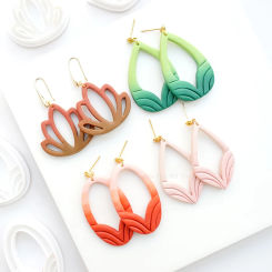 Hollow Drop Shaped Polymer Clay Cutter Simple Shape DIY Ceramic Earrings Jewelry Pendant Cutting Mold Polymer Clay Tools