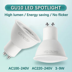 20Pcs GU10 Spotlight LED Bulbs, 5W-9W No Flicker, AC220V 120V, Replacement for 50W Halogen Lamp in Living Room