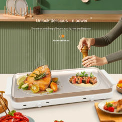 220V Electric Baking Pan Multifunctional Cooking Pan Electric Baking Pan Household Electric Grill Home Appliances
