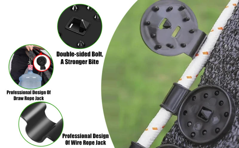 Description Picture 3 of item50Pcs Shade Cloth Clips Shade Fabric Clamps Grommets For Net Mesh Cover Sunblock Fabric In Garden Backyard