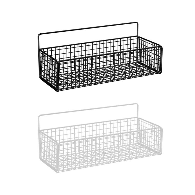 Description Picture 3 of itemWall Hanging Baskets Iron Kitchen Storage Organizer Bathroom Wall Organizer for Laundry Garage Dormitory Closet Countertop