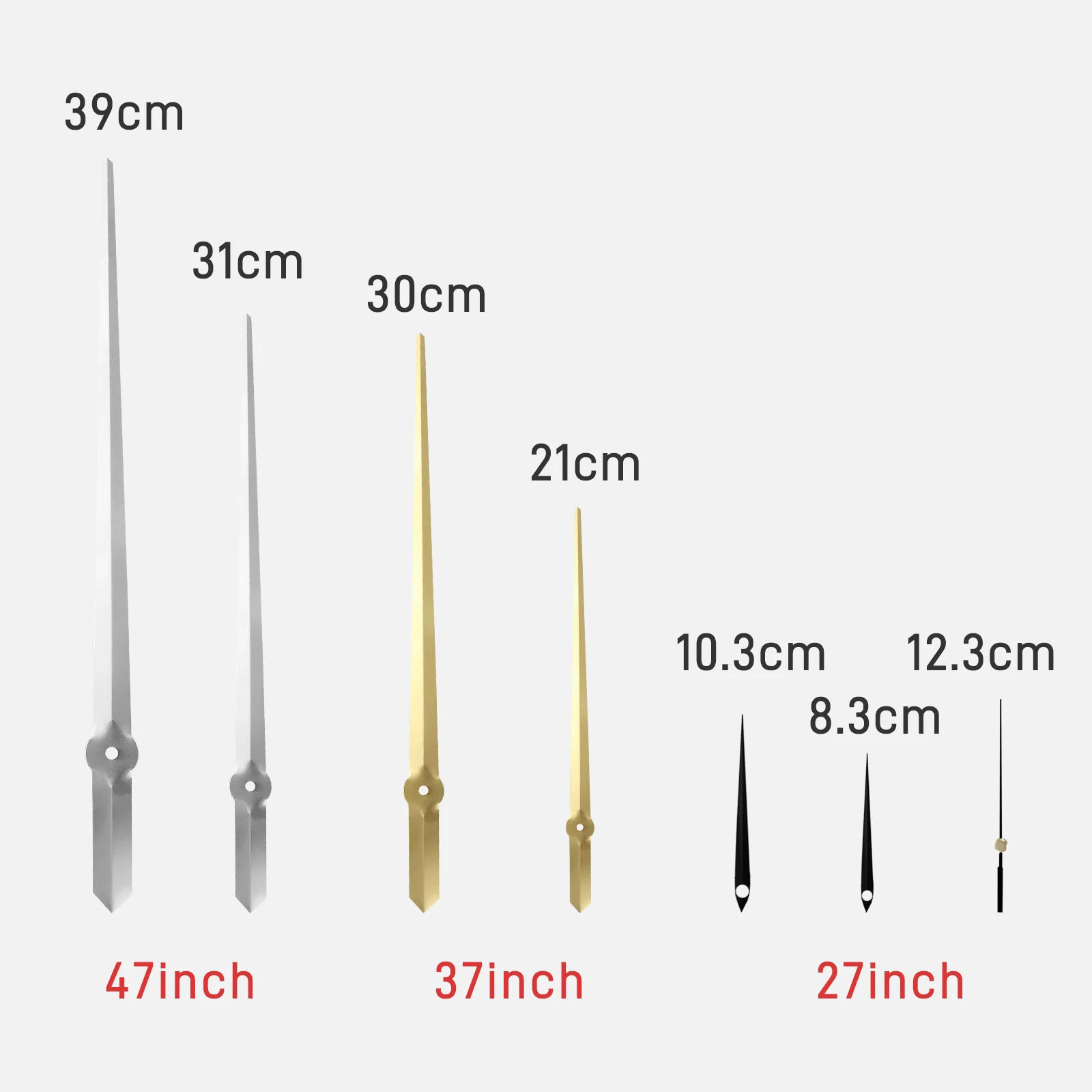 Description Picture 6 of item27/37/47inch Size Wall Clock Mirror Wall Stickers Creative DIY Wall Clocks Modern Design Mute Quartz Needle Watch reloj de pared