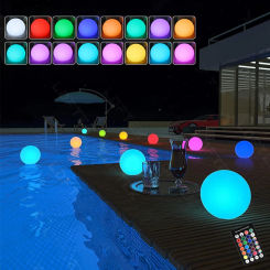 Glowing Round Ball PE Night Light RGB Color Remote Control LED Atmosphere Lamp USB Charging Stage Prop Holiday Decoration Light