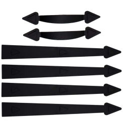 1 Set Garage Door Decorative Waterproof Faux Hinges Handles Home Decor
