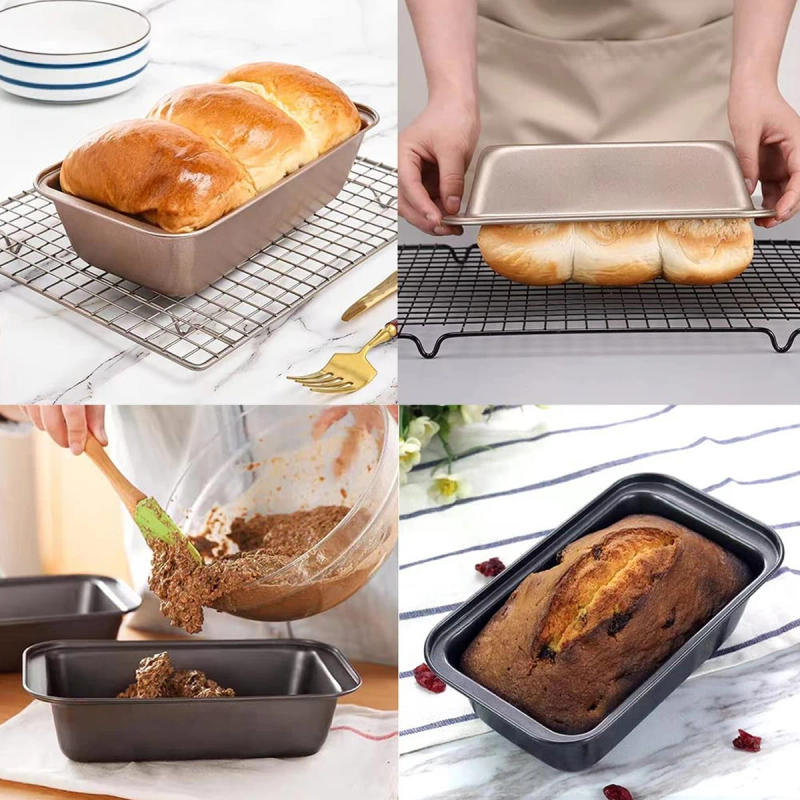 Description Picture 5 of itemNonstick Loaf Pan, Rectangle Carbon Steel Baking Toast Pan for Oven, Homemade Cakes, Breads, Meatloaf, Brownies Pound Cake Mold