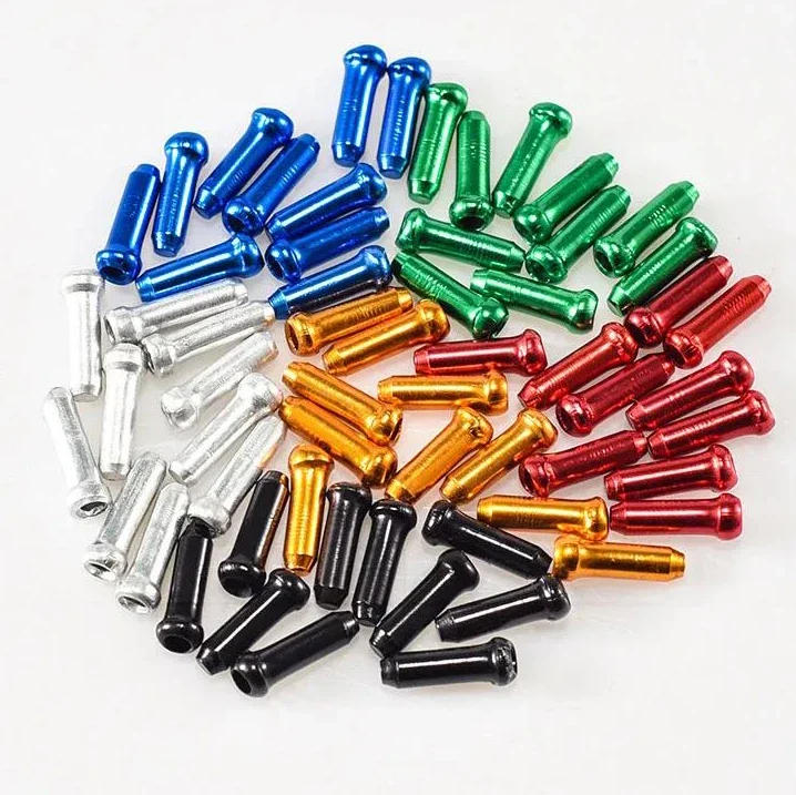 Description Picture 4 of item30/50/100Pcs Multiple Colors Aluminum Alloy Bicycle Brake Shifter Inner Cable Tips Wire End Cap Cable Line Core Cap Cover Gear