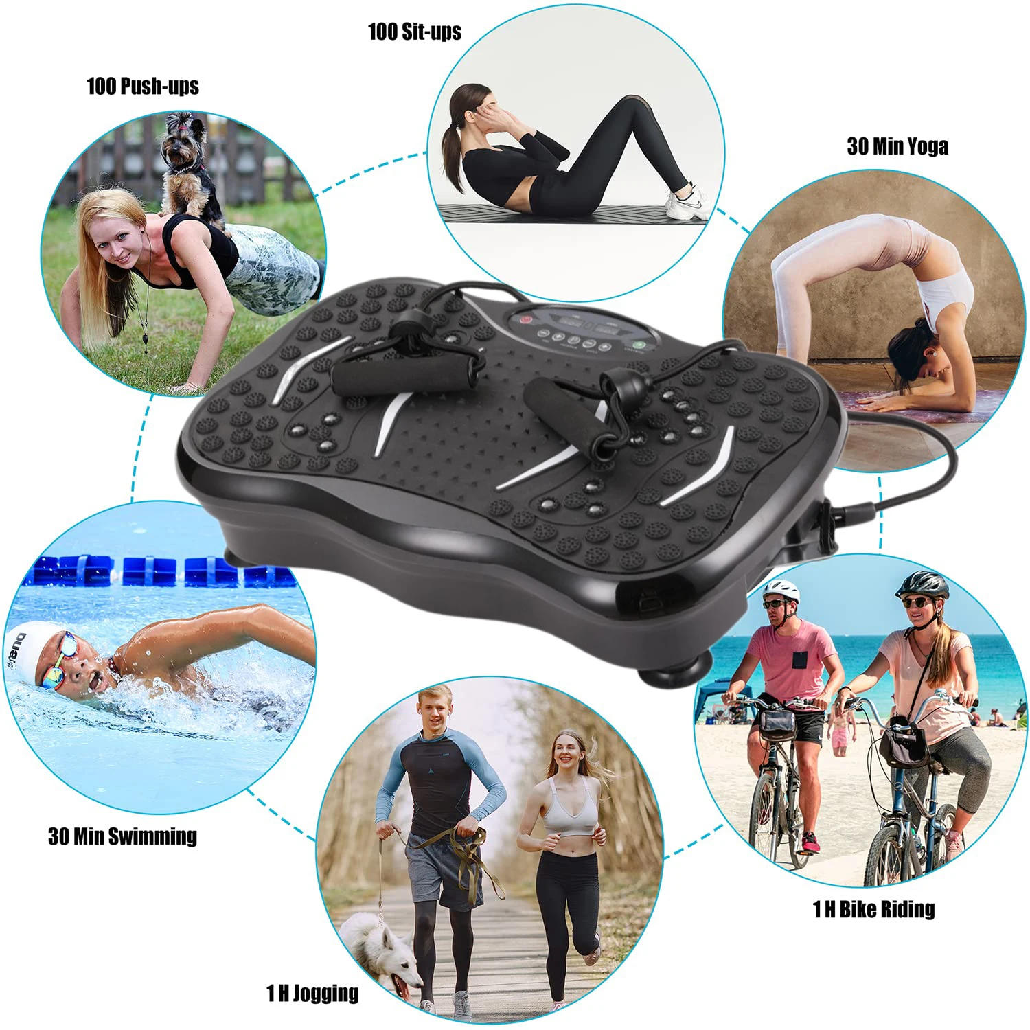 Description Picture 6 of itemVibrating Fat Shake,3D Vibration Plate Exercise Machine Power Fit Vibration Plate Crazy Fit Massage for Whole Body Slimming