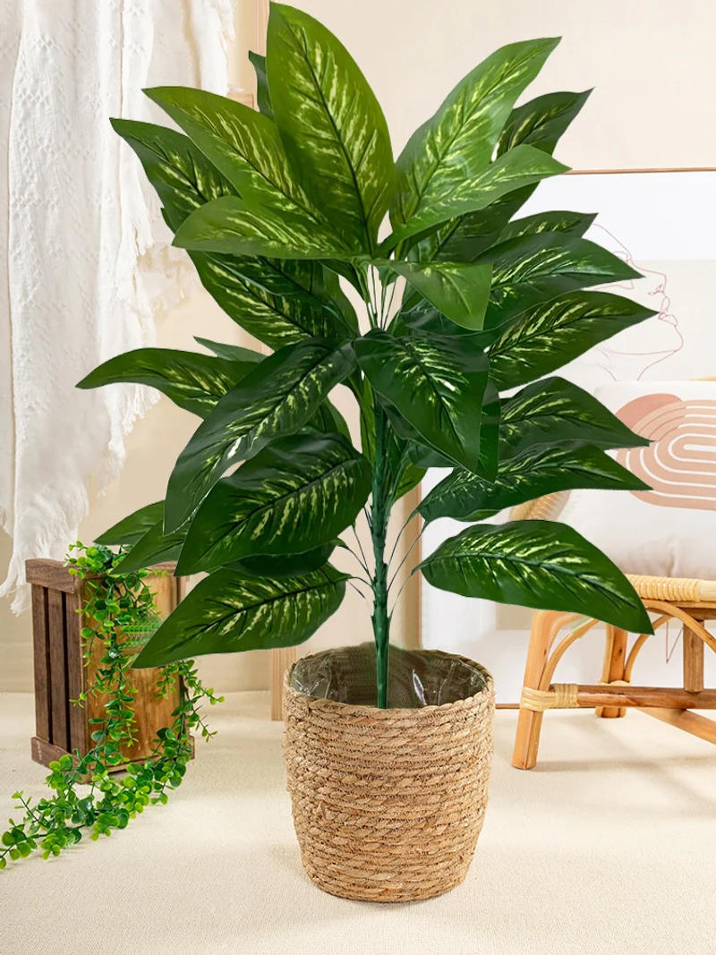 Description Picture 4 of item68cm-85cm Large Artificial Plants Fake Tropical Plants Branch Real Touch Tree Leaves Plastic Plants for Home Garden Decoration