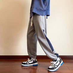 New casual pants for men loose trendy ankle tied pants Korean knitted pants for men