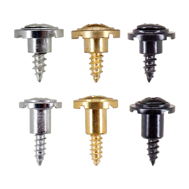 Description Picture 2 of item1Pair Vintage Style String Trees Strings Retainer With Screw For Electric Guitar Round Tree String Retainer Metal Instrument