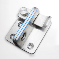 Punch free Door Bolt Lock Silver Stainless Steel Wardrobe Hardware Repair Tool Bracket Hasp Garage Home Security