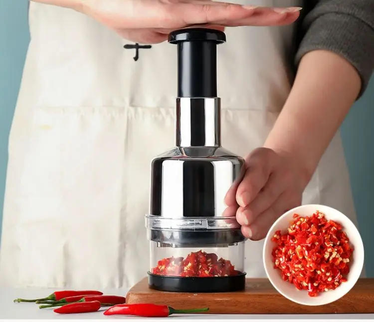 Description Picture 5 of itemPressed Garlic Chopper Handheld Slap Press Chopper Mincer for Nuts Efficient Onion Garlic Fruit Vegetable Tools Kitchen Gadgets