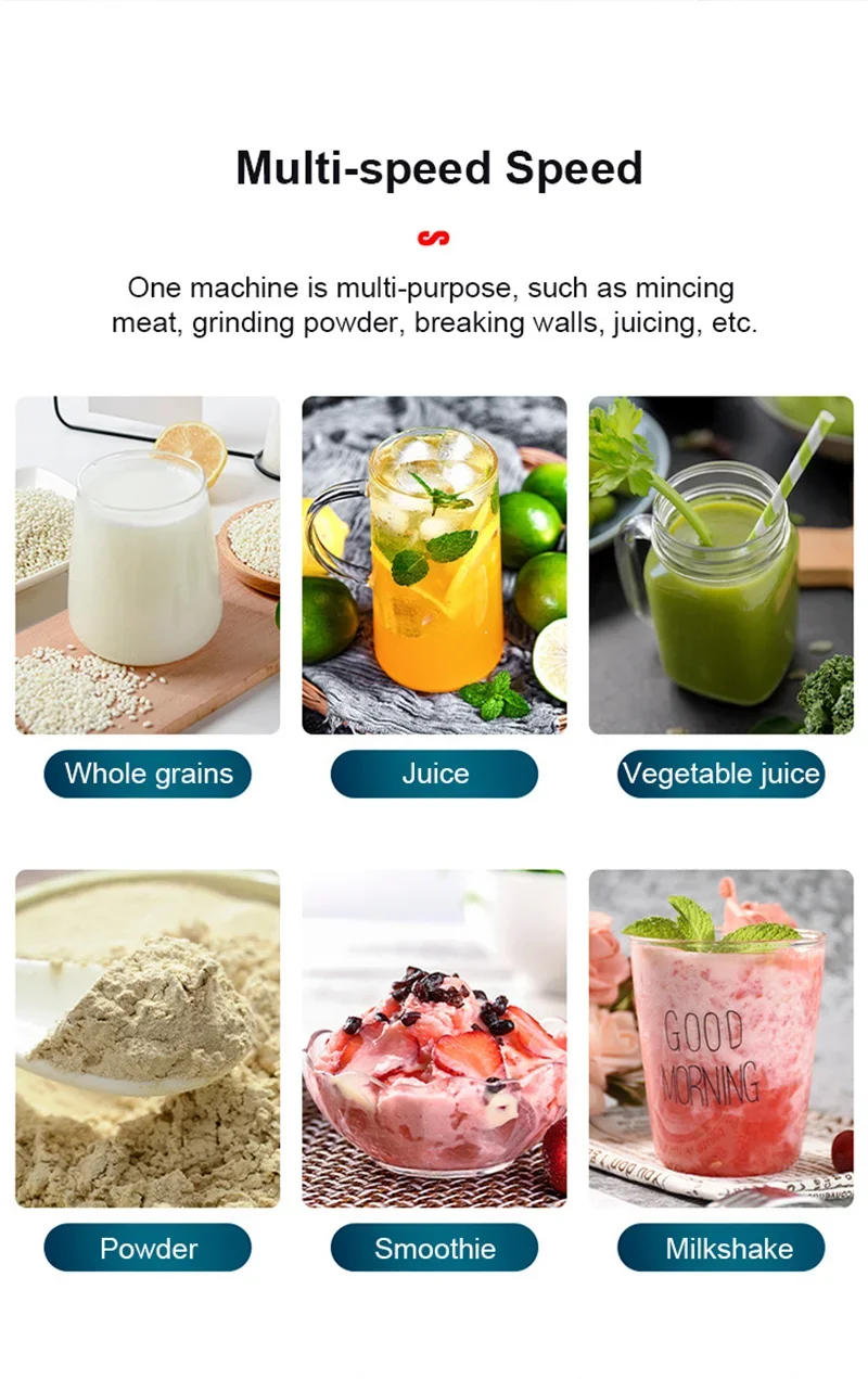 Description Picture 6 of item2000W Heavy Duty Commercial Blender Fruit Mixer Juicer Food Processor Ice Smoothies Blender High Power Juice maker Crusher 220V