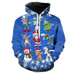 Merry Christmas Xmas Graphic New In Hoodies & Sweatshirts 3D Santa Claus Snowman Printing Hooded Hoody Unsex Winter Hoodie Tops
