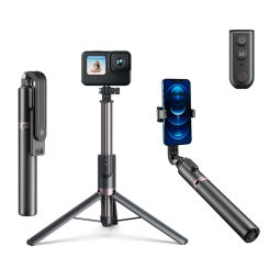 TTL-F35 1.3M Selfie Stick Tripod With Wireless Bluetooth Remote Control for GoPro Insta 360 DJI Action Camera For Smart Phone
