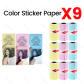 9Rolls Color Sticker