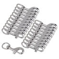 304 Stainless Steel Length 70mm Swivel-Eye Bolt Snap Hook Round Eye Swivel Keychain Strap Pack of 20