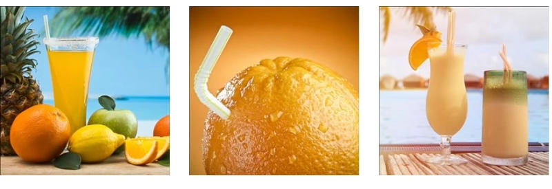 Description Picture 5 of item100-Pack Striped Flexible Drinking Straws, Plastic Disposable Bendy Straws - 7.75" x 0.23"