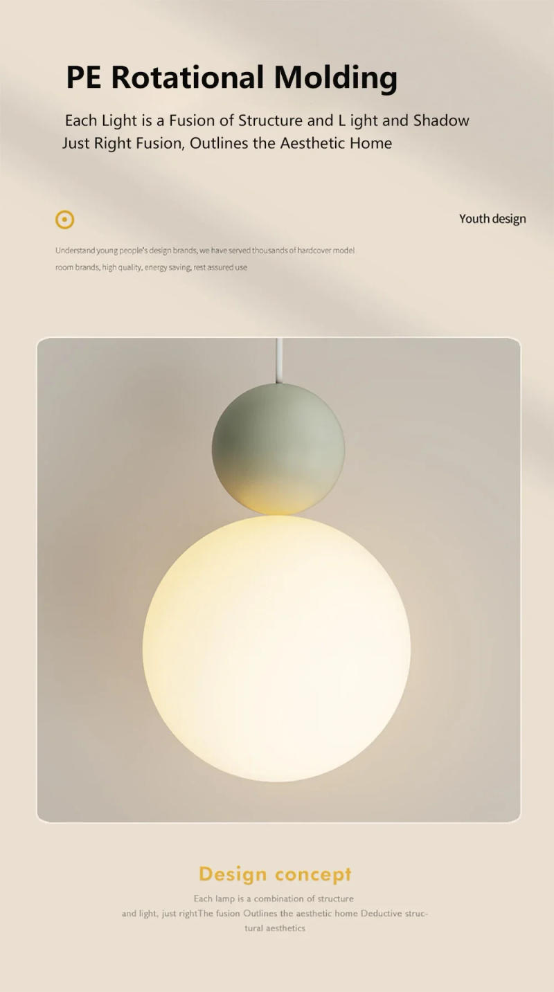 Description Picture 6 of itemModern Minimalist Pendant Light Personality Bedroom Bedside Hanglamp Woonkamer Interior Decorative Ceiling Chandelier Luminaires