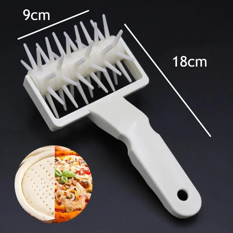 Description Picture 5 of itemPizza Roller Pin Pizza Cookies Baking Tools Plastic Dough Roller Pastry Pie Needle Wheels Cutter Sewing Machine Bread Hole Punch