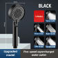 black shower head