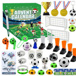2024 Christmas Advent Calendar Football Lovers Christmas Countdown Children Football Toy Set 24 Grids Children Football Toy Set
