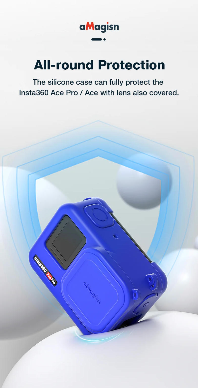 Description Picture 4 of itemSilicone Case For Insta360 Ace/Ace Pro Soft Protective Shell Action Camera Lens Cap Scratch-proof Housing Body Cover Accessories