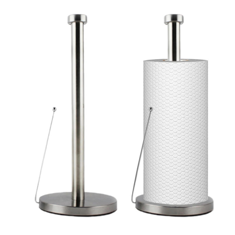 Description Picture 6 of itemKitchen Roll Holder with Round Base Standing Toilet Paper Holder Stainless Steel Roll Paper Towel Rack for Home Kitchen