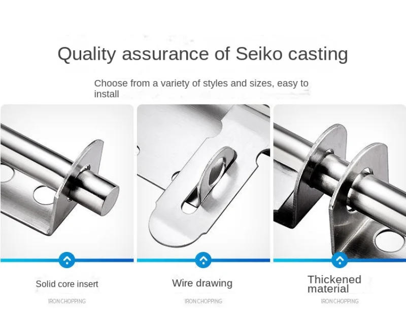 Description Picture 2 of item1pcs Right Latches Security Door Latches and Heavy-duty Door Latches with Locks Security Door Latches Stainless Steel Left