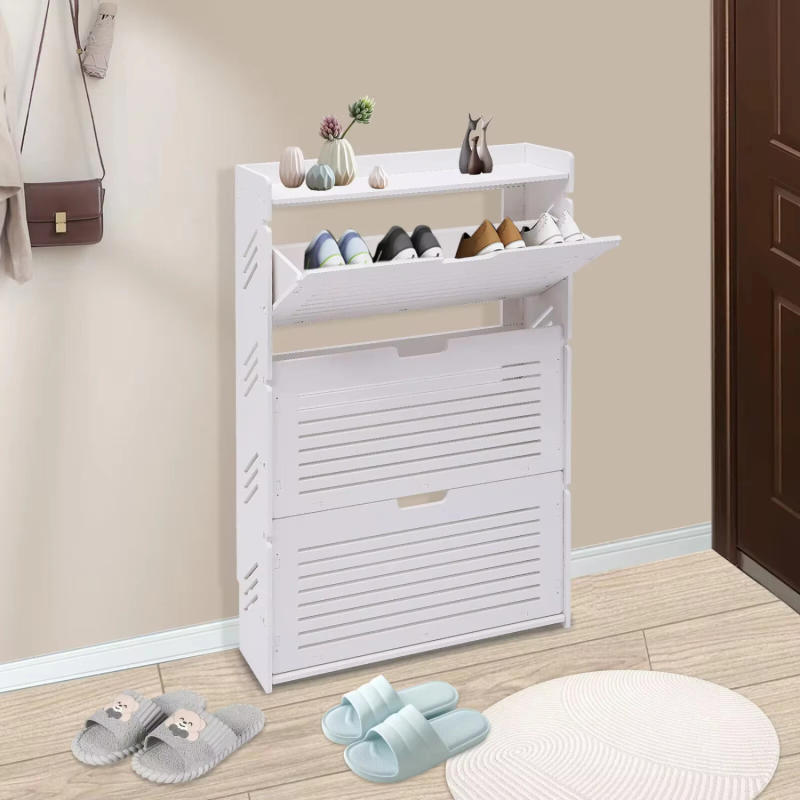 Description Picture 2 of itemEntryway Footwear Stand Rack Flip- Shoe Shoe Cabinet With Concealed Handle Drawers Space-Saving Dustproof Shoe Rack
