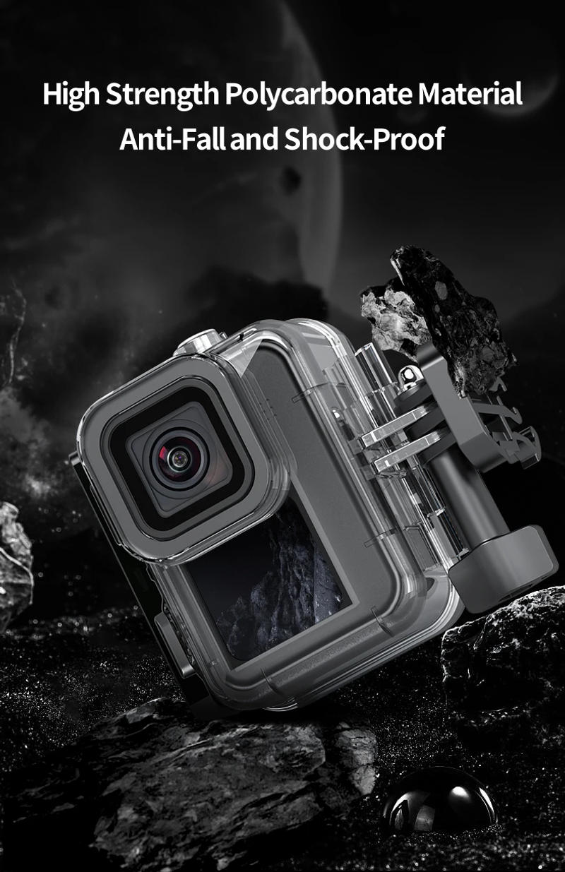 Description Picture 5 of itemTELESIN 60M Waterproof Case For GoPro Hero 13 12 11 10 9 Underwater Diving Housing Cover With Filter Action Camera Accessories