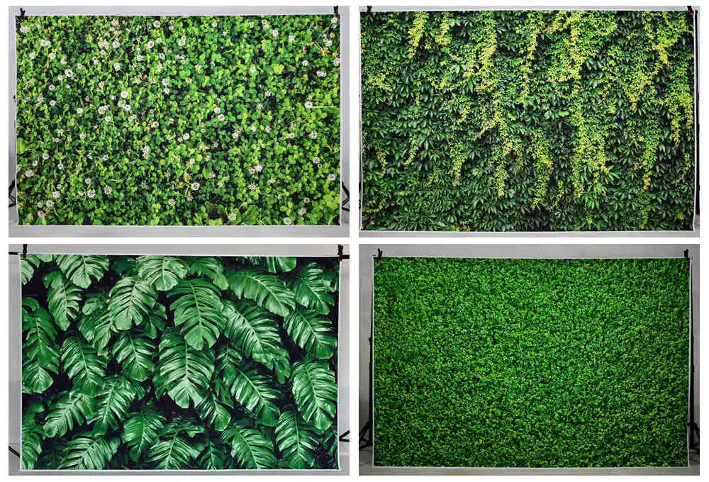 Description Picture 2 of itemMOON.QG Green Leaves Grass Wall Photo Studio Backdrop Spring Greenery Leaf Photography Background Sign Birthday Party Back Drop