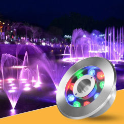 Stainless Steel LED Fountain Lights IP68 Underwater Lamps Waterproof RGB Lighting 12V 24V Landscape Lamp LED Out
