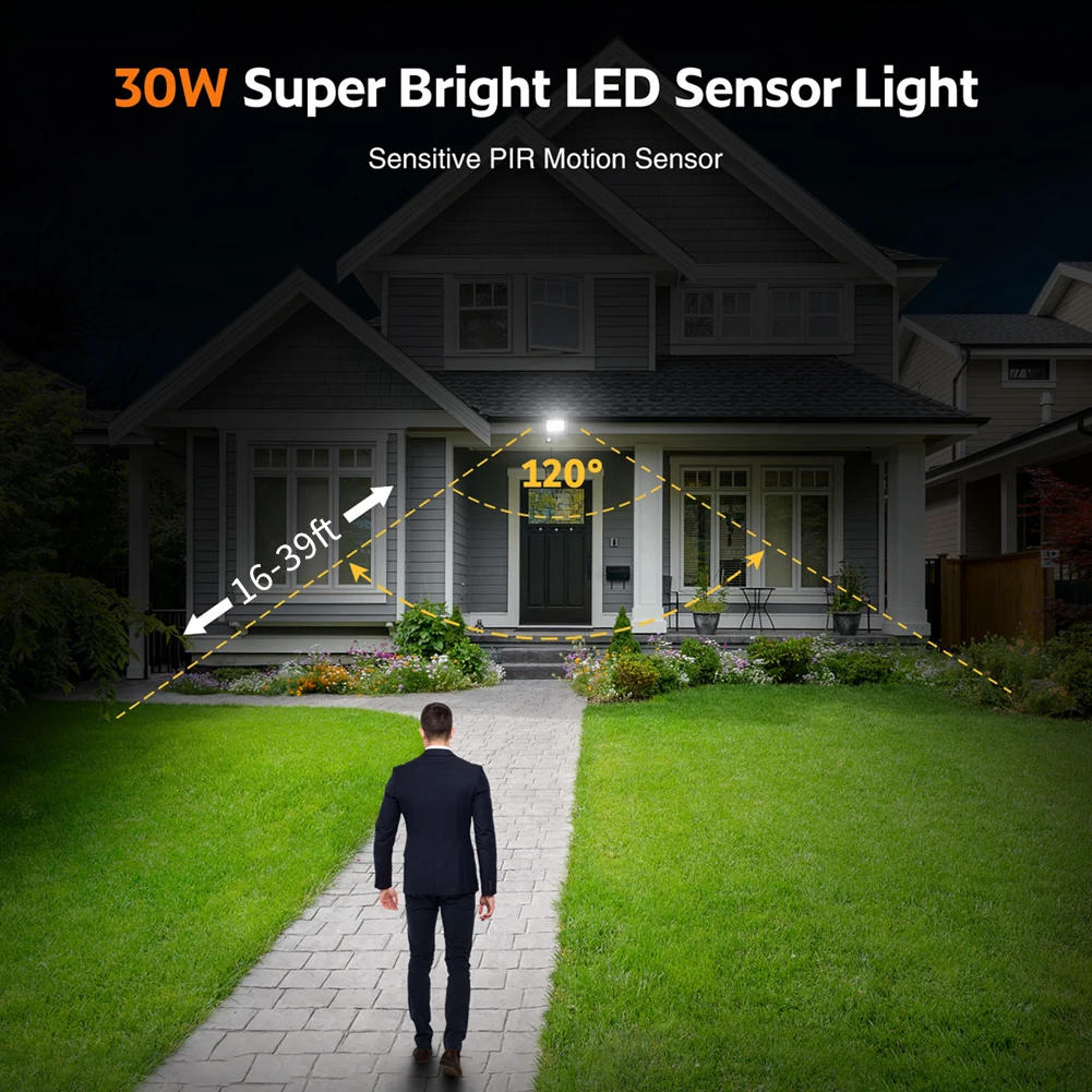 Description Picture 5 of itemLED PIR Motion Sensor Floodlight Outdoor Wall Light White Light 100W 50W 30W 20W 10W IP66 Waterproof LED Spotlight for Garden