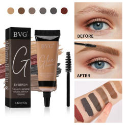 Eyelash Eyebrow Dye Tint Set 6Colors Eyebrows Cream Black Brown Coffee Red Waterproof Brow Enhancers Dye Gel Mascara Makeup Tool